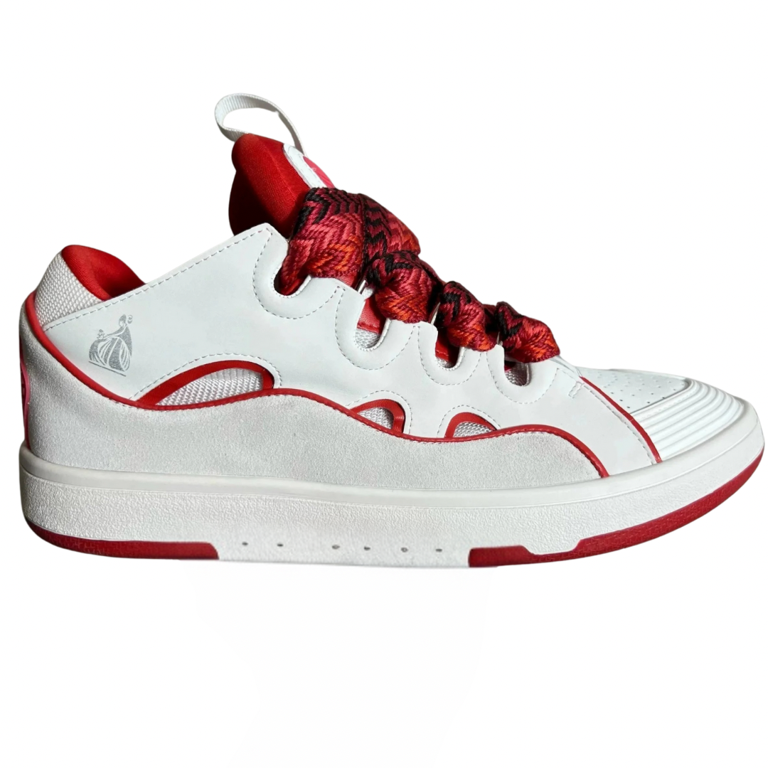 Lanvin Curb Sneaker White Red