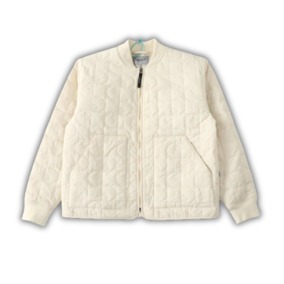 Carhartt Bomber Jacket Wave Print Cream