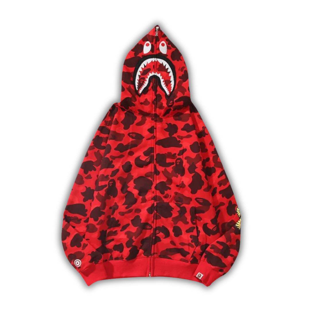 Bape Zipper Red & Black