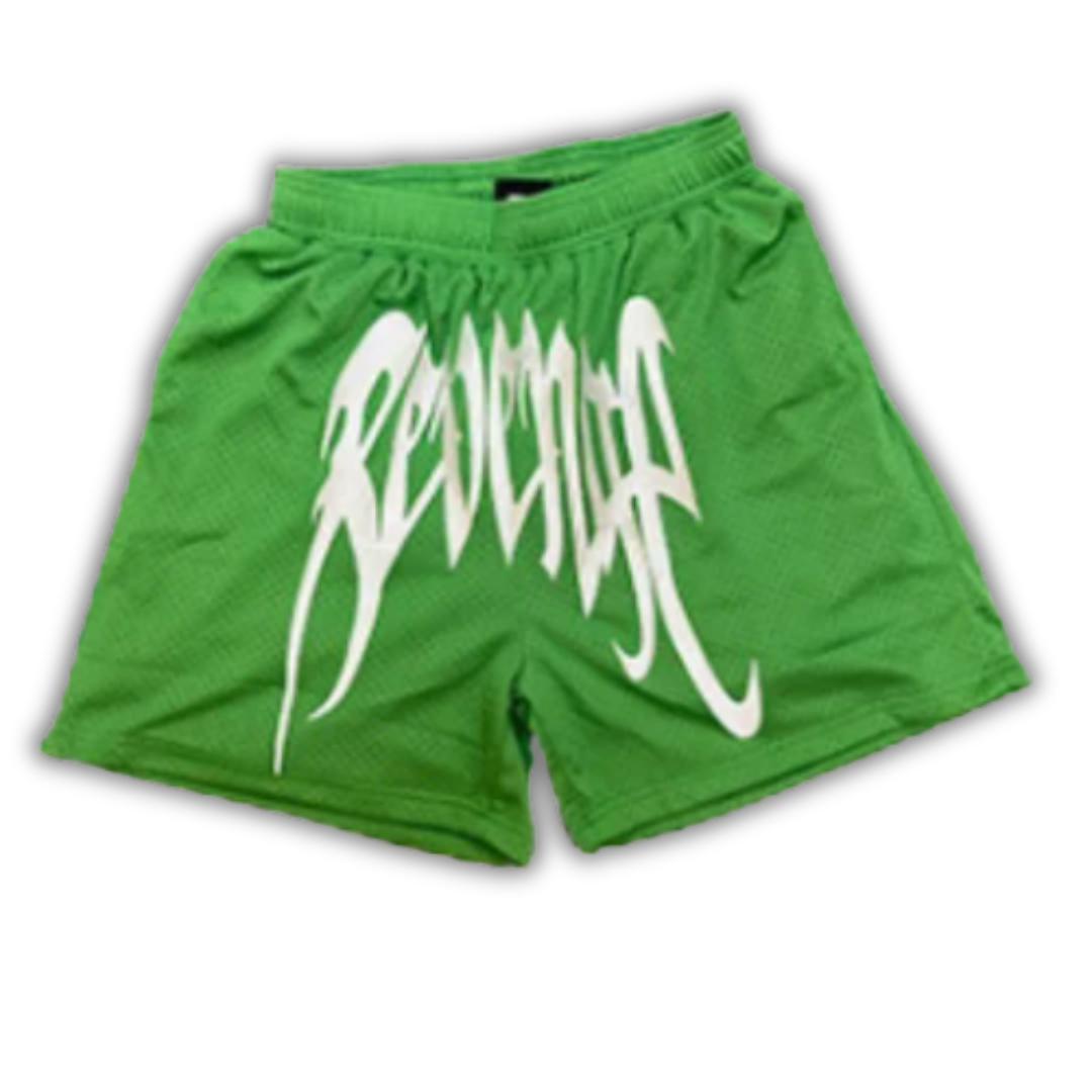 Revenge Shorts Big Print Green