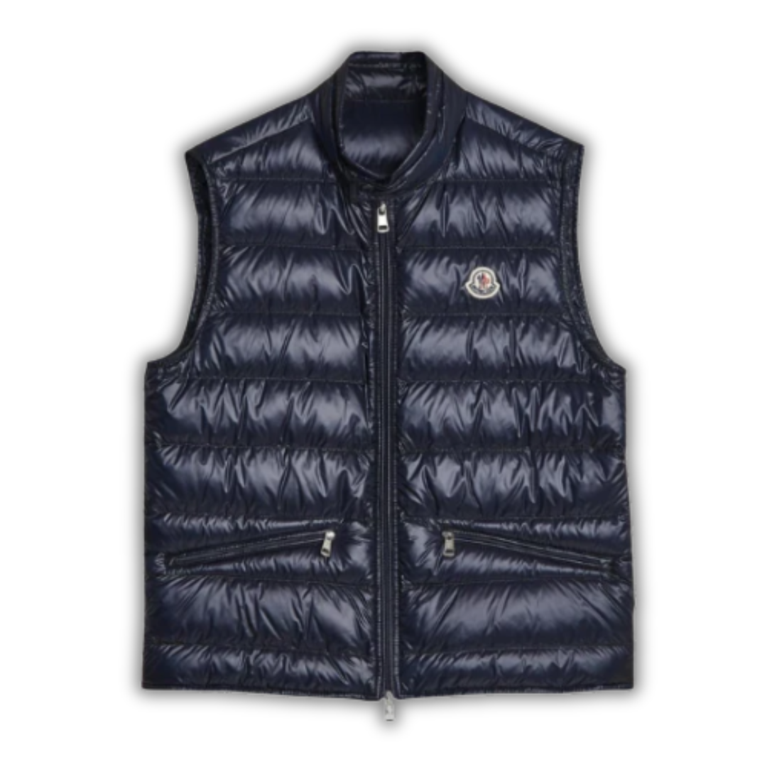 Moncler Gui Down Vest Navy Blue