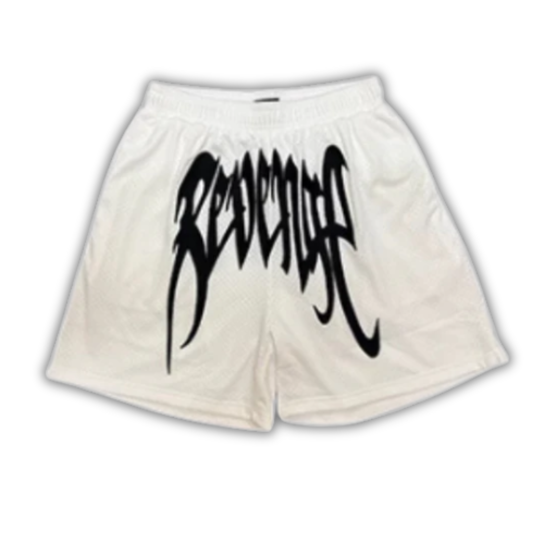 Revenge Shorts Big Print White
