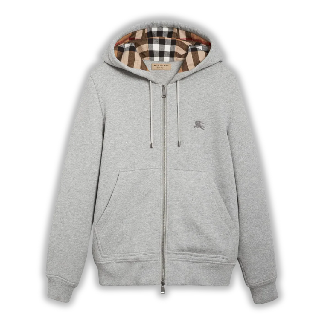 Burberry Zip Hoodie Grey