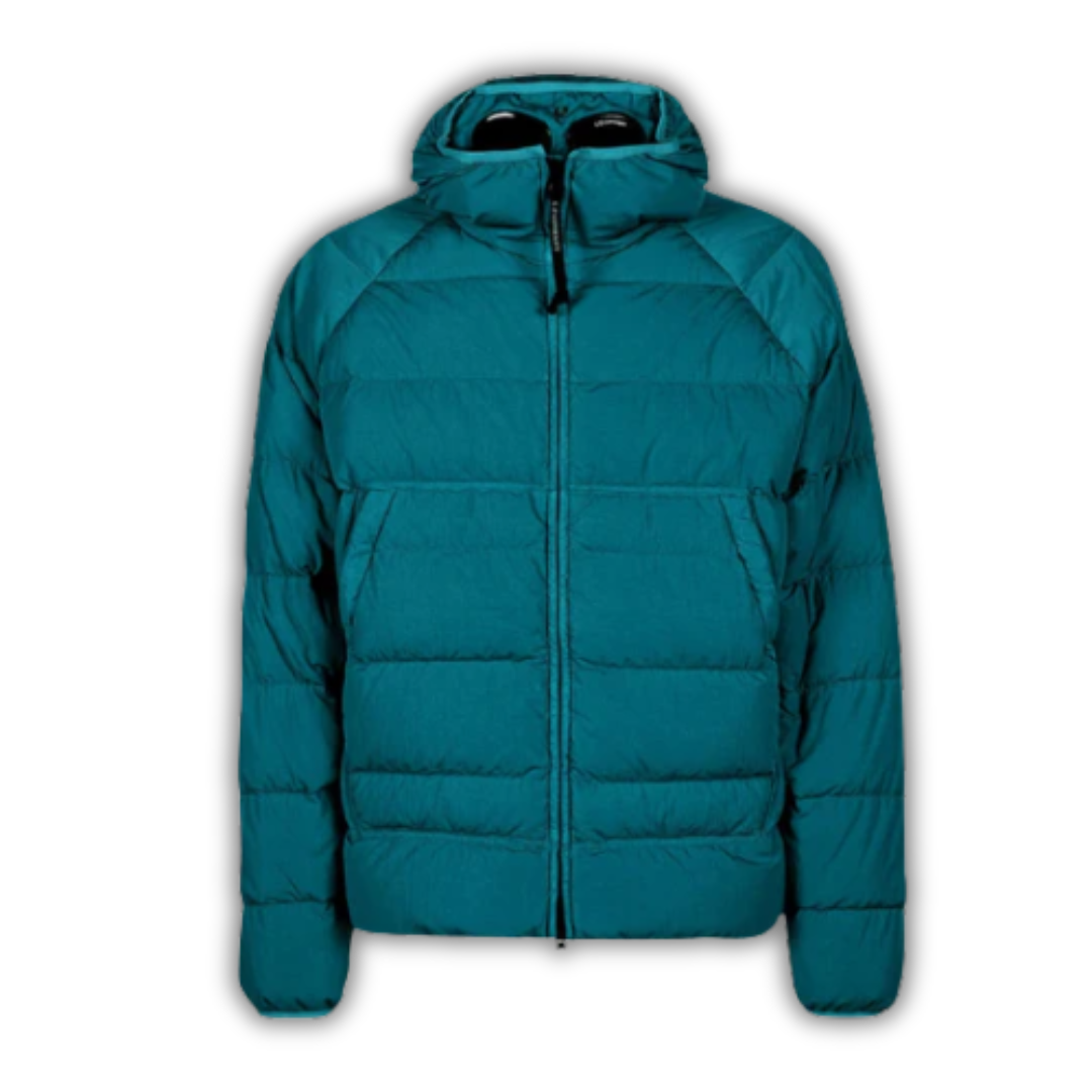 CP Company Eco-Chrome R Hooded Down Goggle Jacket Green
