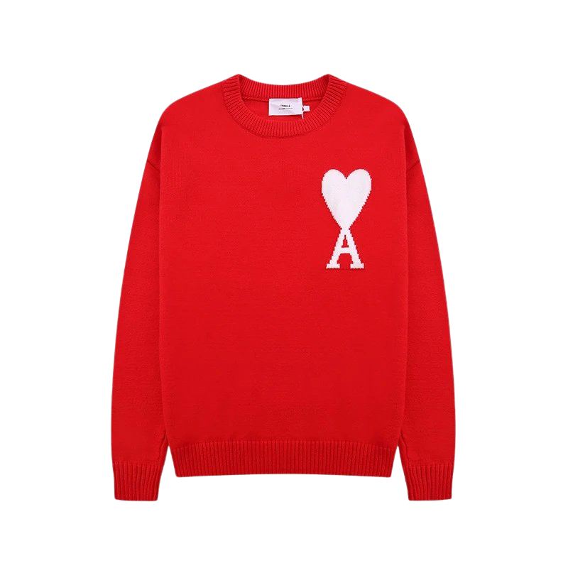 AMI PARIS Sweater Red White