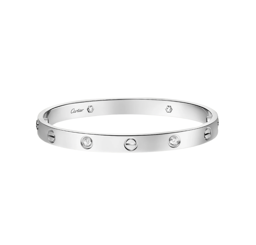 Cartier Love Bracelet Silver Diamond