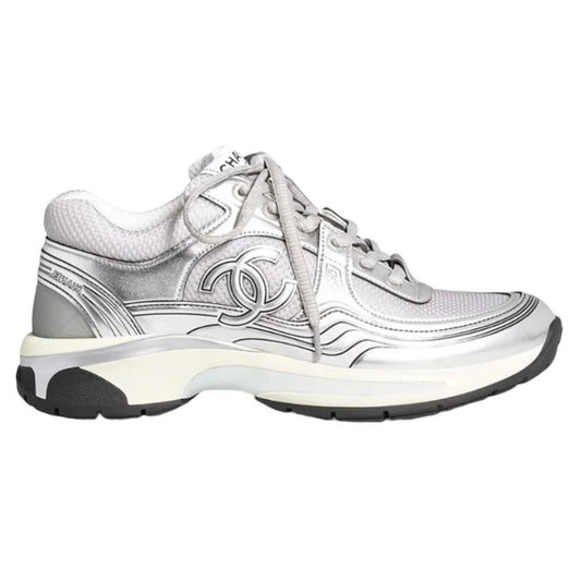 Chanel CC Runner Silver Gray