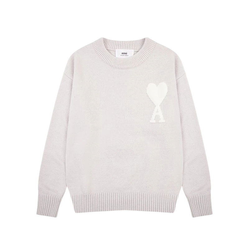 AMI PARIS Sweater Purple Grey