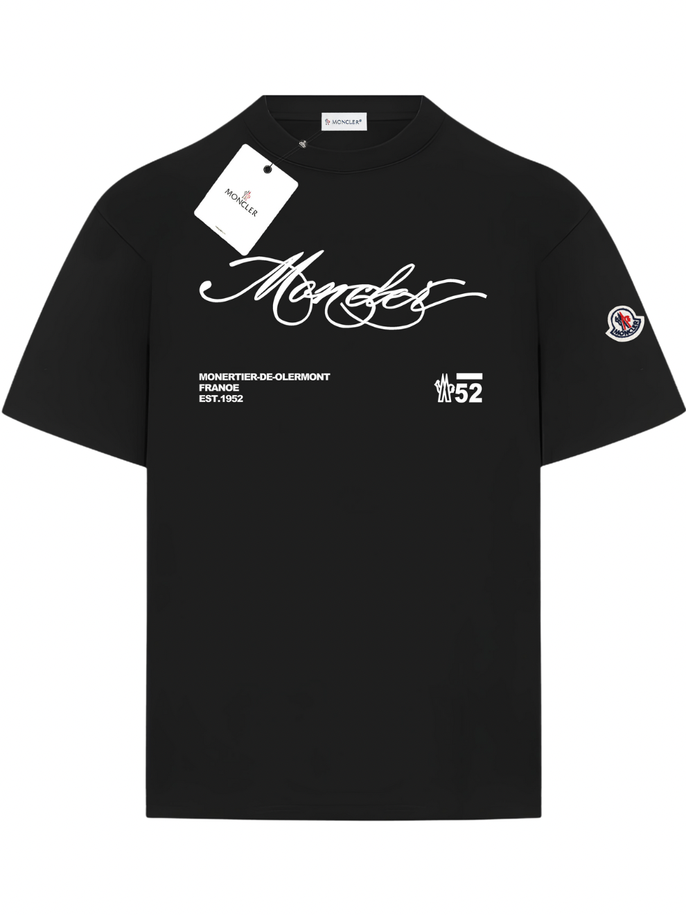 Moncler Cursiv T-Shirt Black