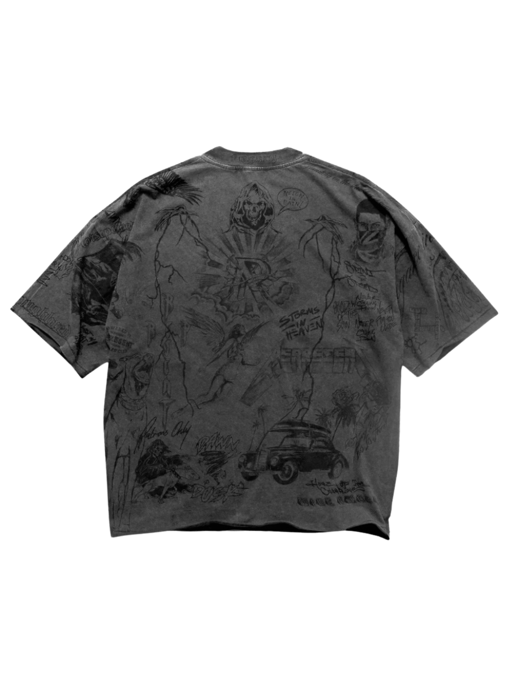 Represent T-Shirt Washed Black